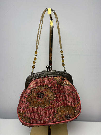Women's Christiana Rose Embellished Vintage Y2K Pre-Owned Mini Purse