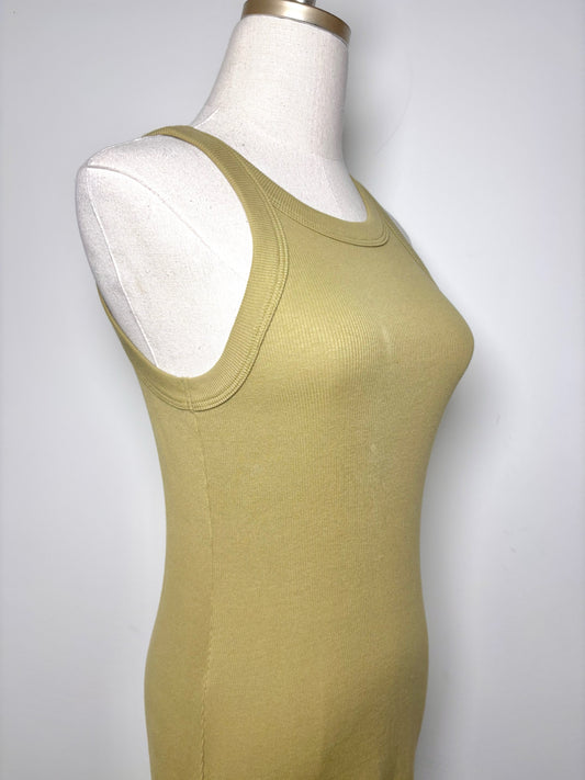 Women Size S Reformation Olive Green Solid Organic Cotton, Spandex NWT Dress