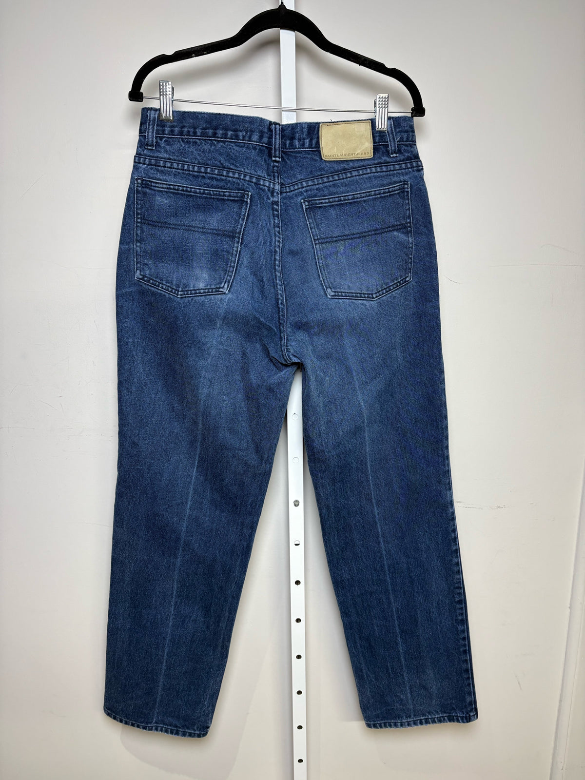 Men's Size 34 Saint Laurent Blue Pure Cotton Denim Pre-Owned Straight Leg Jeans