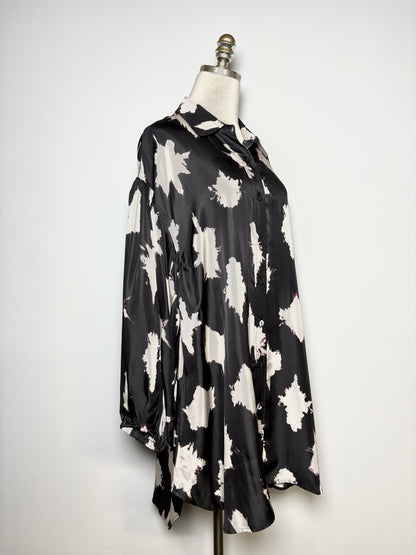 Women Size 8 Ulla Johnson Alejandra Black Print Pure Silk Pre-owned, NWT Dress