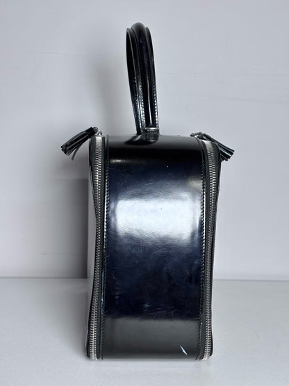 Anya Hindmarch London Solid Vintage Pre-owned Black Patent Purse