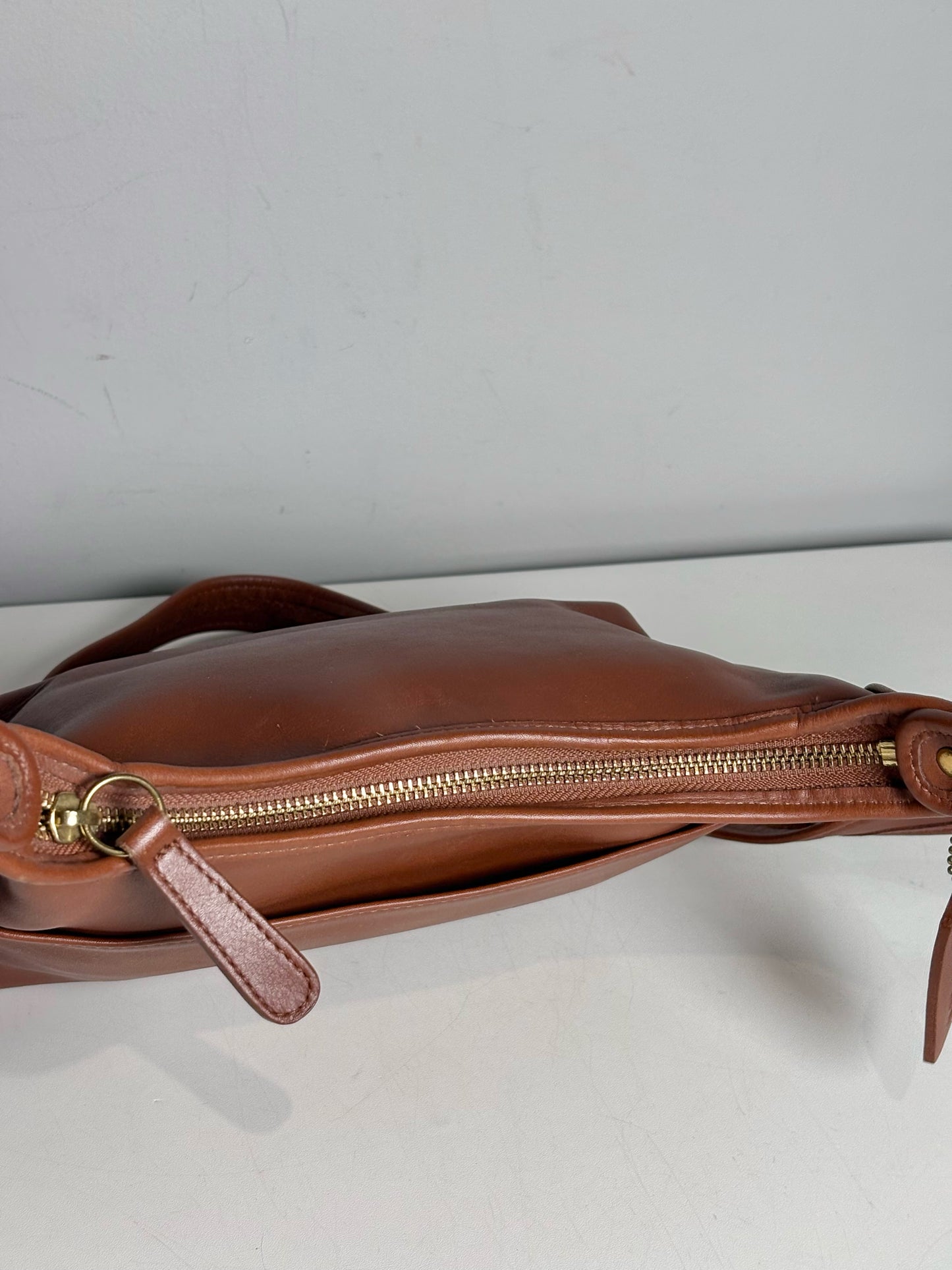 Coach Solid Vintage Leather Pre-owned Caramel Brown Genuine Leather Small Purse