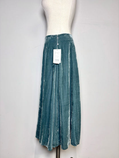 Women Size 38 (M US) Tomorrowland Seafoam Green Velvet Pre-owned, NWT Skirt