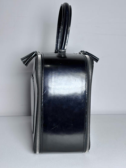 Anya Hindmarch London Solid Vintage Pre-owned Black Patent Purse