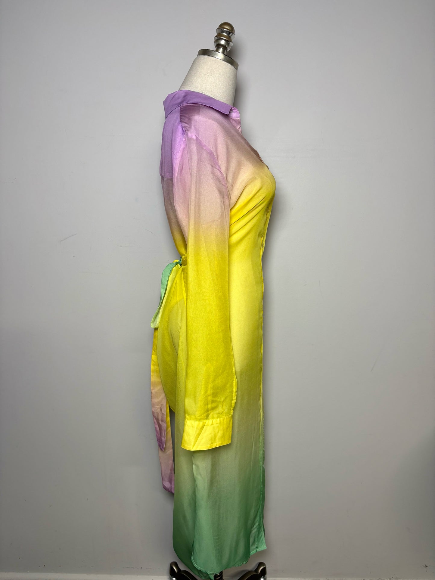 Women Size 6 Le Superbe Ombre Silk Blend Pre-owned Dress