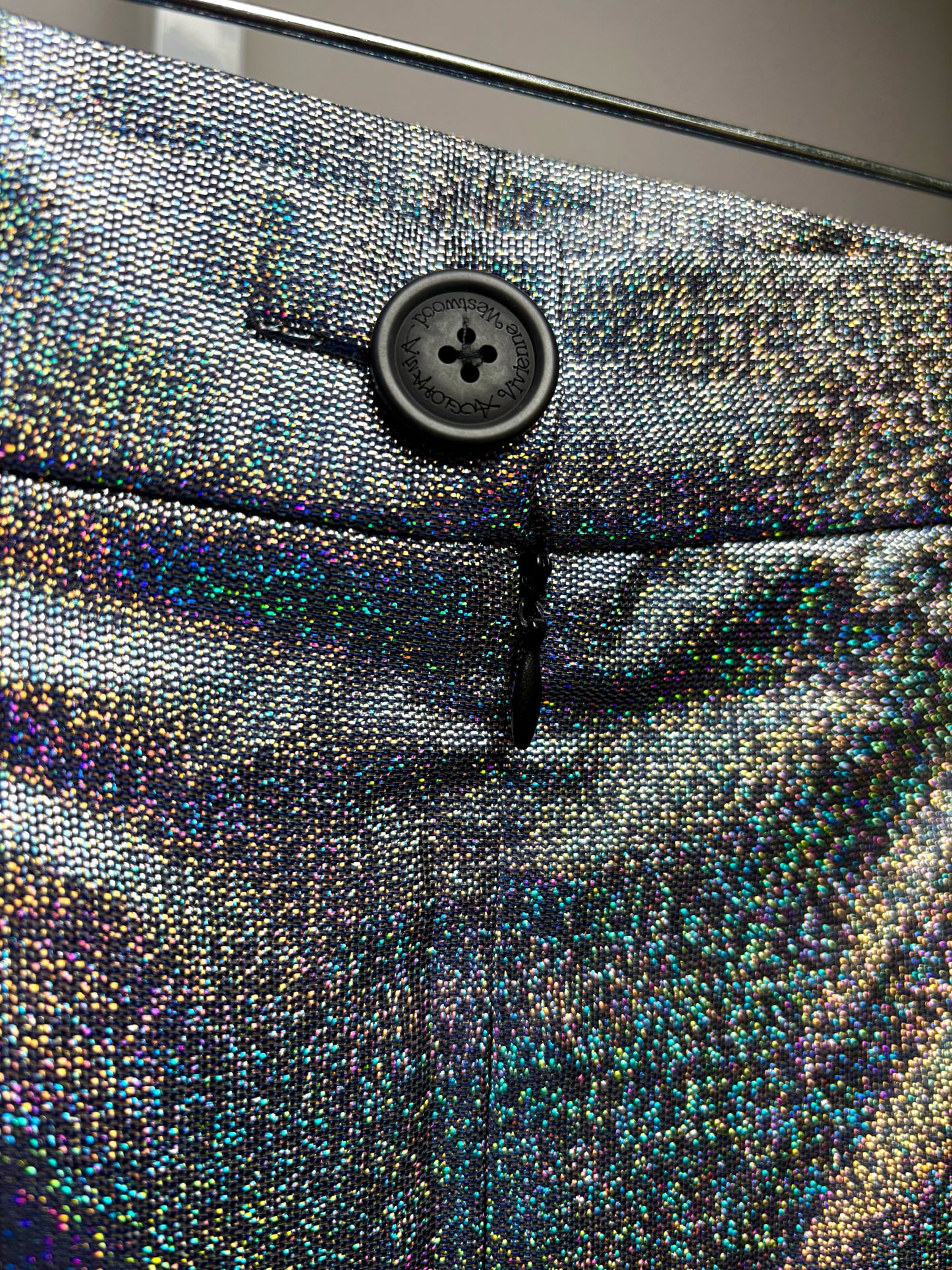Women Size 42 Vivienne Westwood Anglomania Silver Iridescent Pre-Owned Midi Skirt