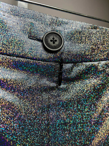 Women Size 42 Vivienne Westwood Anglomania Silver Iridescent Pre-Owned Midi Skirt