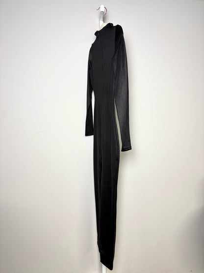 Women Size S SKIMS Black Shiny Pre-owned, NWT Jumpsuit
