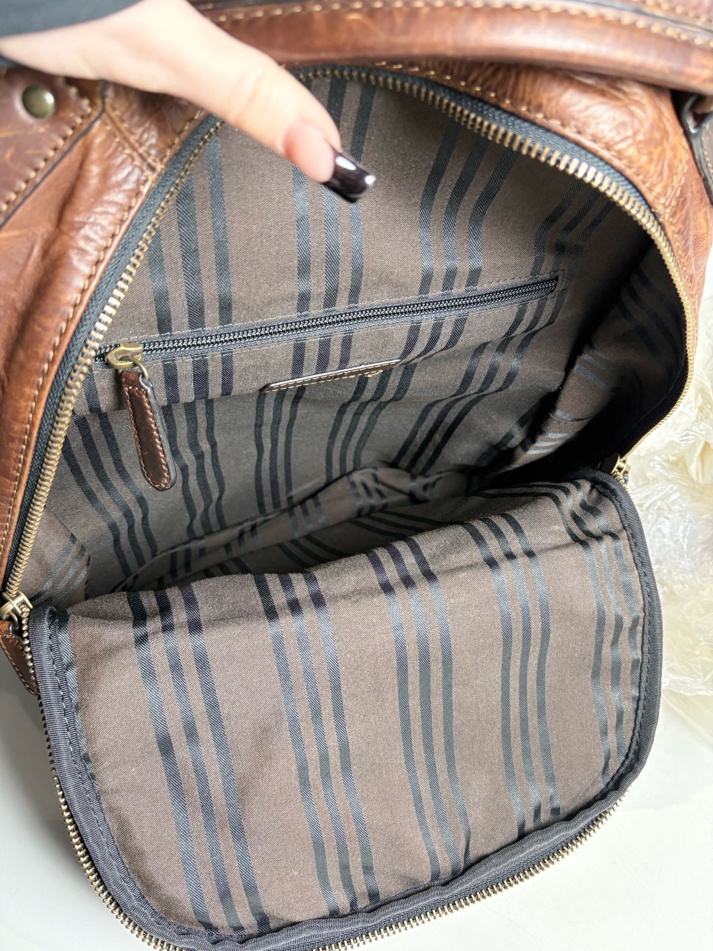 Frye Brown Leather Men's Backpack