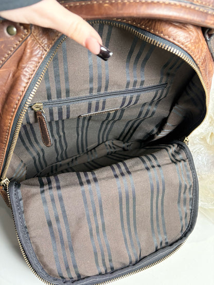 Frye Brown Leather Men's Backpack