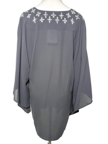 Women Size One Size Michael Kors Collection Black Embellished Silk NWT Blouse