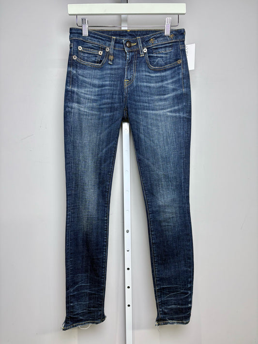 Women Size 25 R Jeans Blue Denim Women's Cotton Blend Pre-owned Jeans