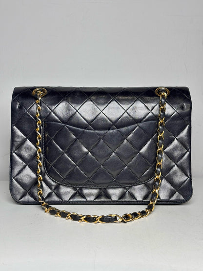 Chanel Quilted Vint Leather DoubleFlap Series 0 24K Gold-Plated Pre-owned Bag
