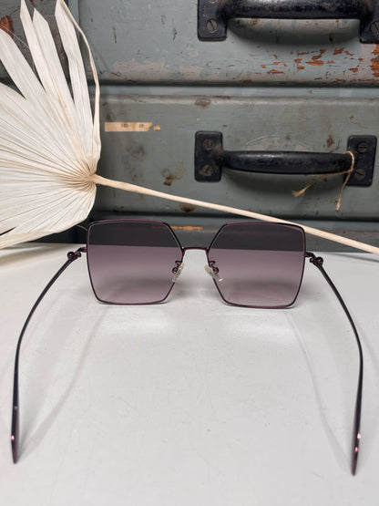 Metal Alexander McQueen Burgundy AM0273S Sunglasses