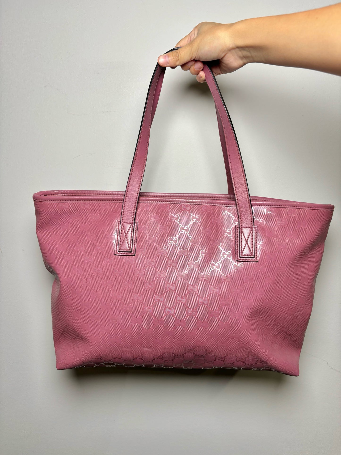 Gucci Monogram Coated Canvas Dusty Pink Purse