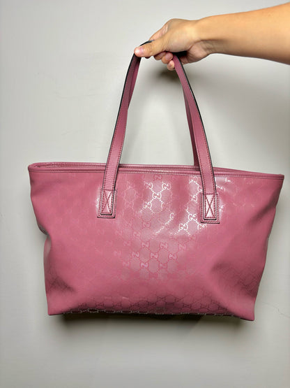 Gucci Monogram Coated Canvas Dusty Pink Purse