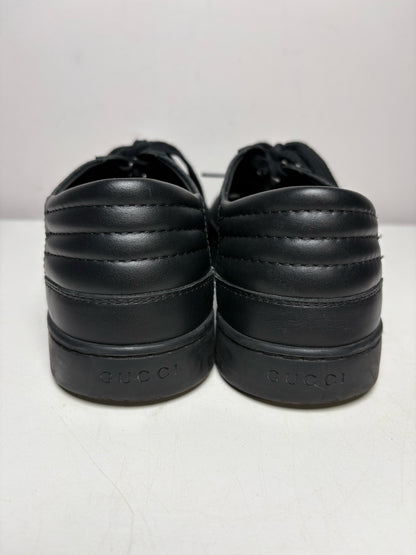 Men's Size 6.5 Authentic Gucci GG Canvas Low Grey & Black Monogram Pre-Owned Sneakers