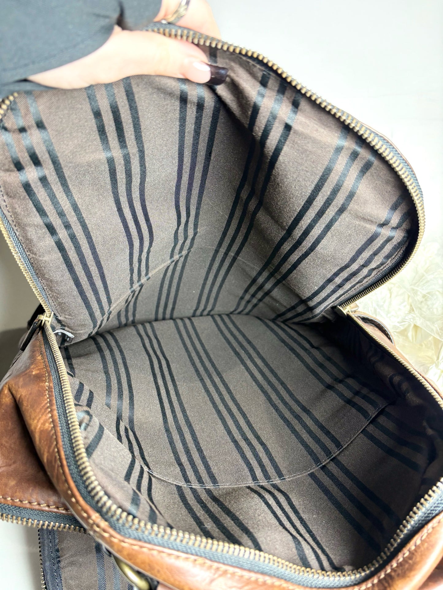 Frye Brown Leather Men's Backpack