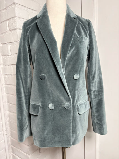 Women Size 36 Sezane Teal Solid Blazer