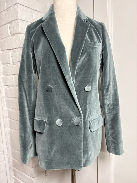 Women Size 36 Sezane Teal Solid Blazer