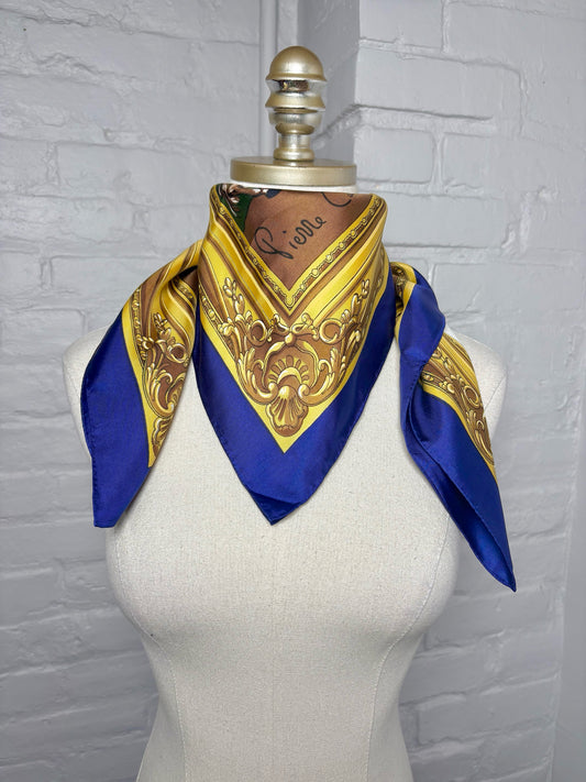 Pierre Cardin Richard Hennessy Silk Silk Vintage Pre-owned 30 x 30 Scarf