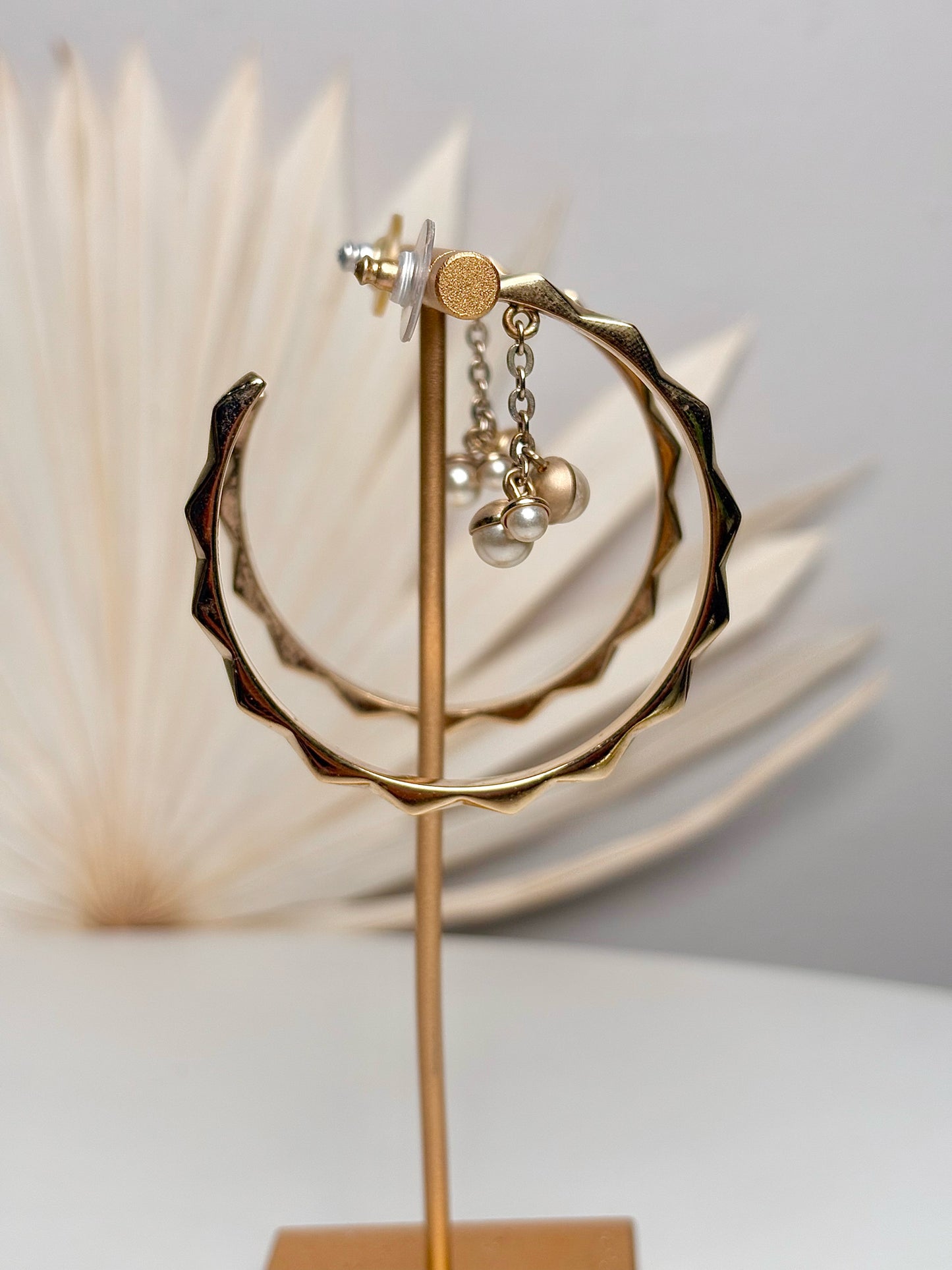 Gold Plated Dior Vintage Pearl Earrings