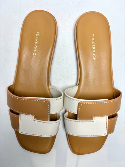 W Shoe Size 9 Tuckernuck Cognac & White Muse Leather Sandals