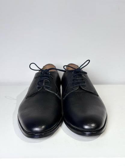 Hugo Boss Black Leather Solid Size 12 Cowhide Men's Shoes