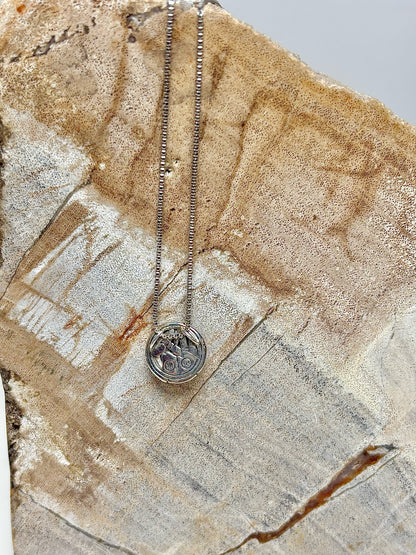 John Hardy Pave Amethyst Stones Sterling Silver Pendant 18" Necklace