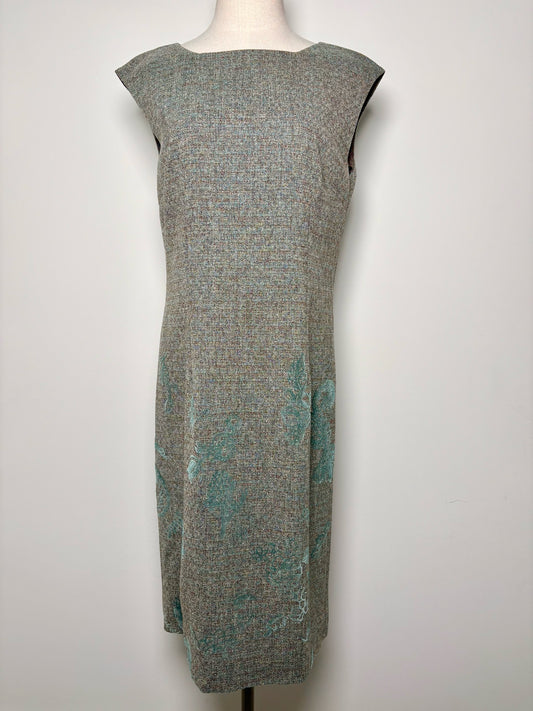 Women Size 44 Christian Lacroix Gray Tweed Wool Blend Dress
