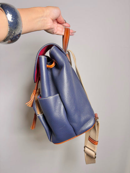 Leather Dooney & Bourke Blue Backpack