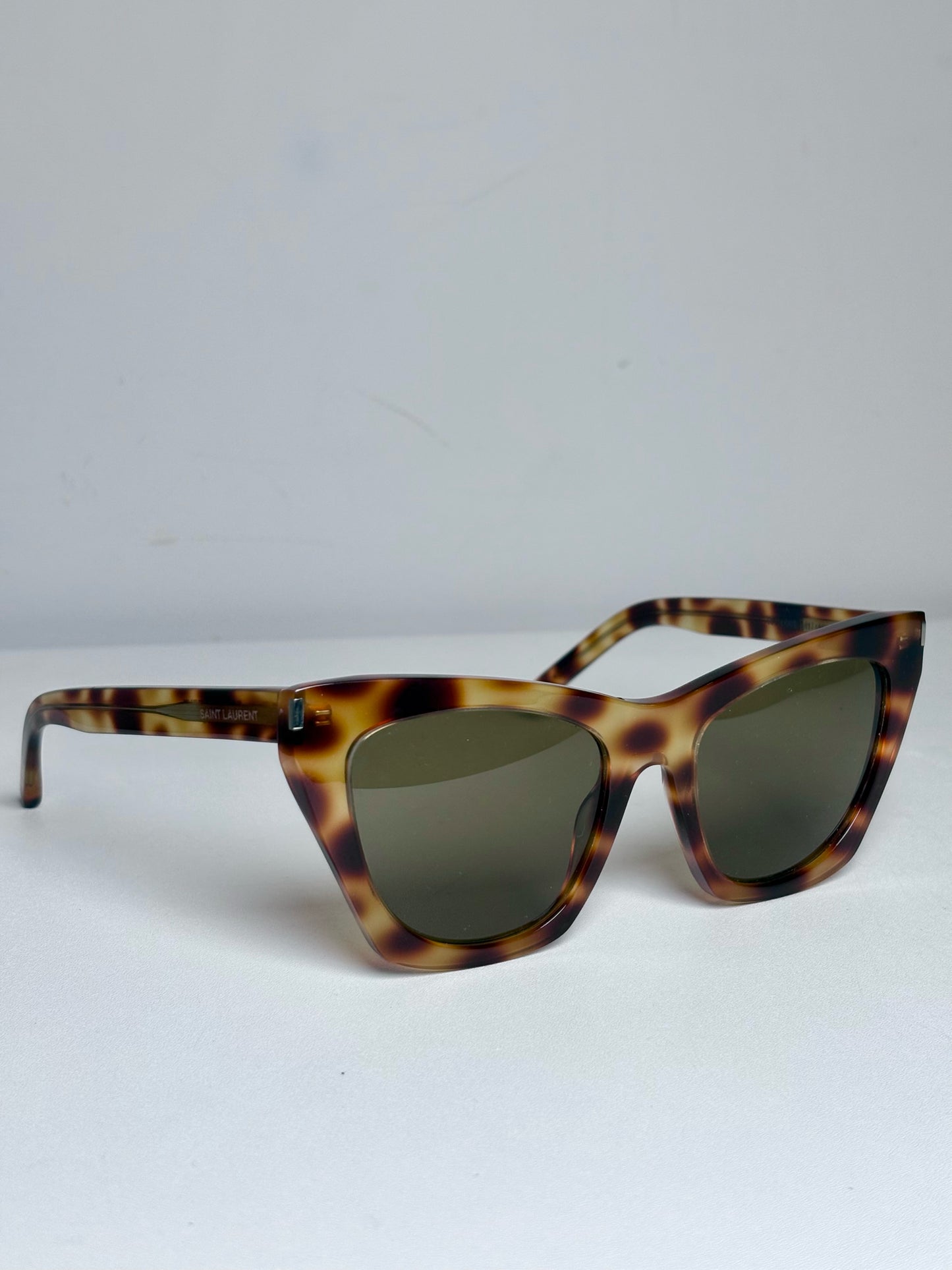 Saint Laurent New Wave Kate 55MM Cat-Eye Pre-owned Brown Sunglasses