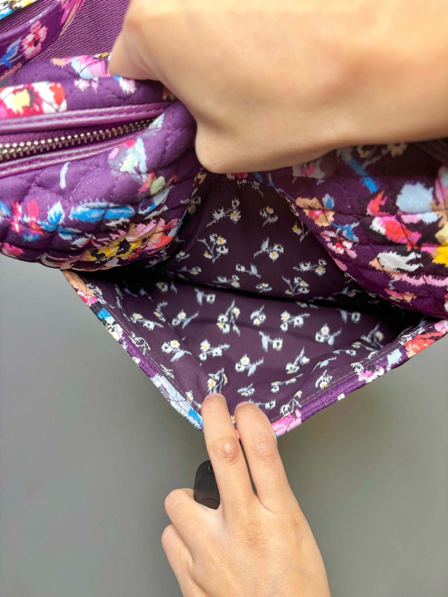 Plum Vera Bradley Floral Purse