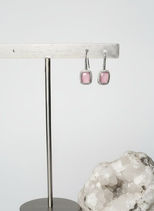David Yurman Mother of Pearl, Pave' Diamonds Sterling Silver Earrings