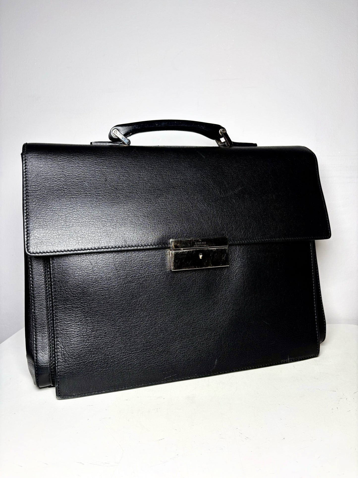 Men's Gucci Classic Leather Brown Briefase