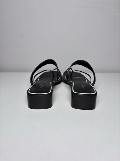 W Shoe Size 39.5 (8.5 US) Rag & Bone Black Leather Pre-owned Sandals