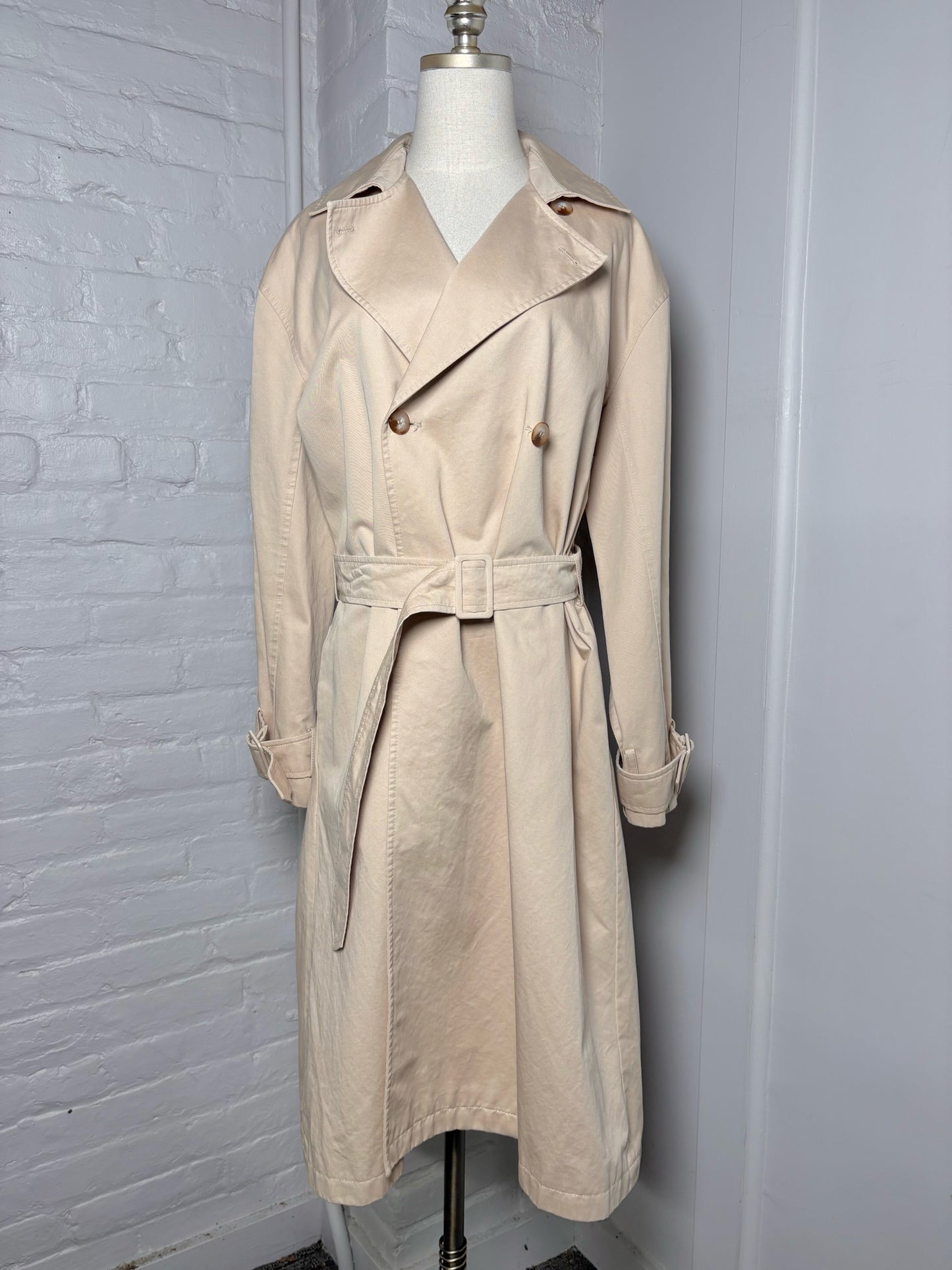 Women Size 38 (2 US) Zapa Paris Khaki Trench/Rain Coat