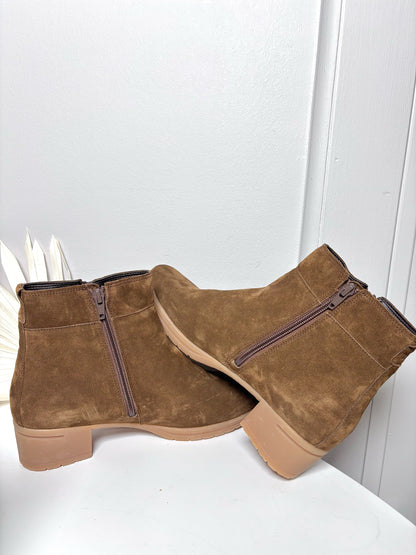 W Shoe Size 7 Hartjes Camel Leather Suede NWT Boots