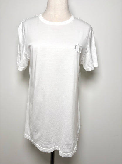 Women Size S Christian Dior White Solid T-shirt