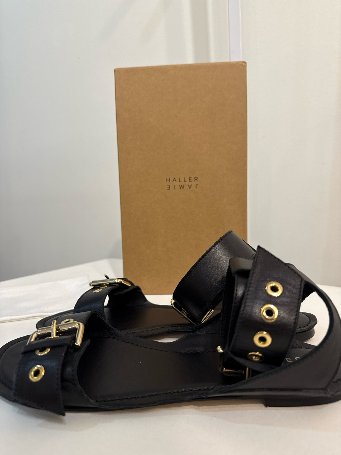 W Shoe Size 41 (10 US) Jamie Haller Black Leather Gladiator NWT Sandal