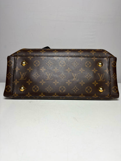 Women's Louis Vuitton Monogram Flower Brown & Black Pre-Owned Small Tote Crossbody Purse