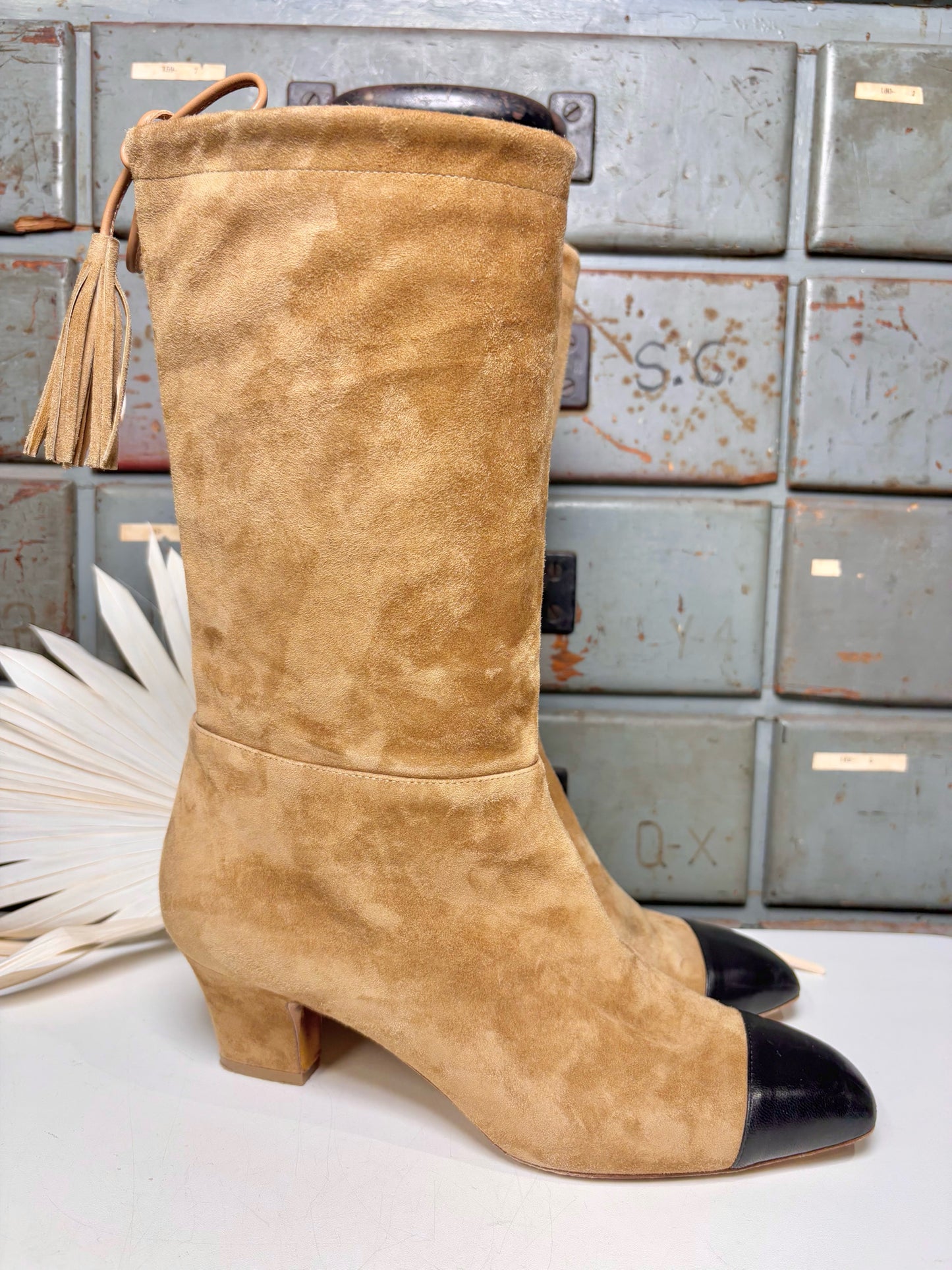 W Shoe Size 39 (8.5 US) Rupert Sanderson Khaki Suede Boots