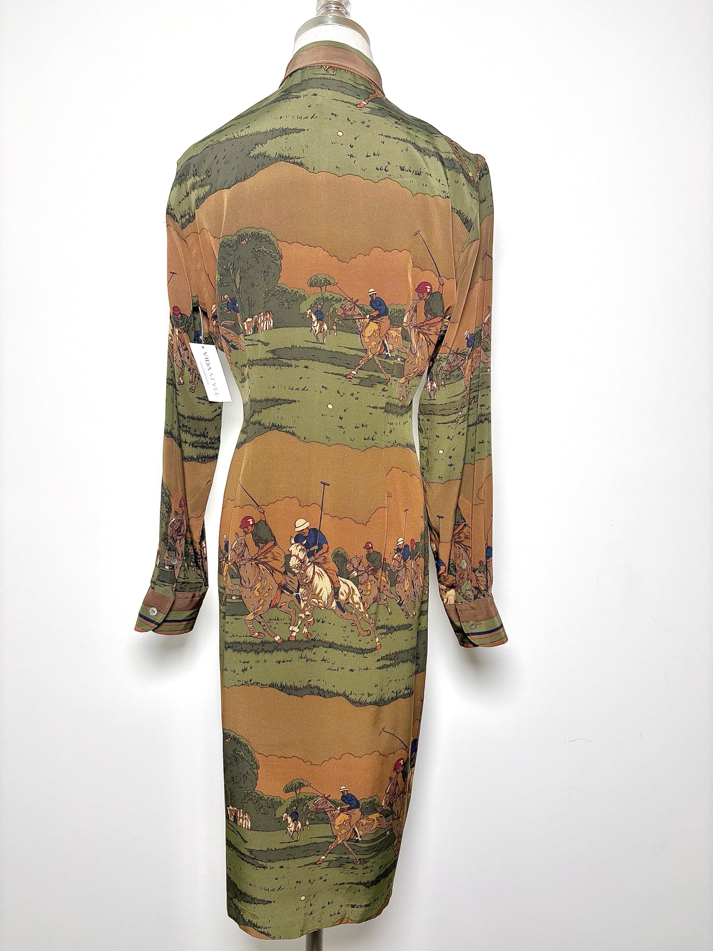 Women Size 6 Lauren Ralph Lauren Green, brown Equestrian Dress