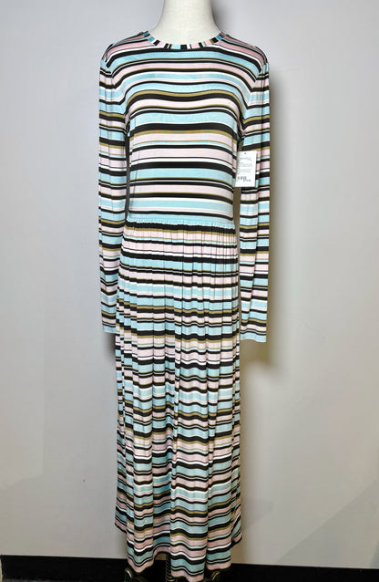 Blue Print Stine Goya Baby Blue Stripe Viscose Dress