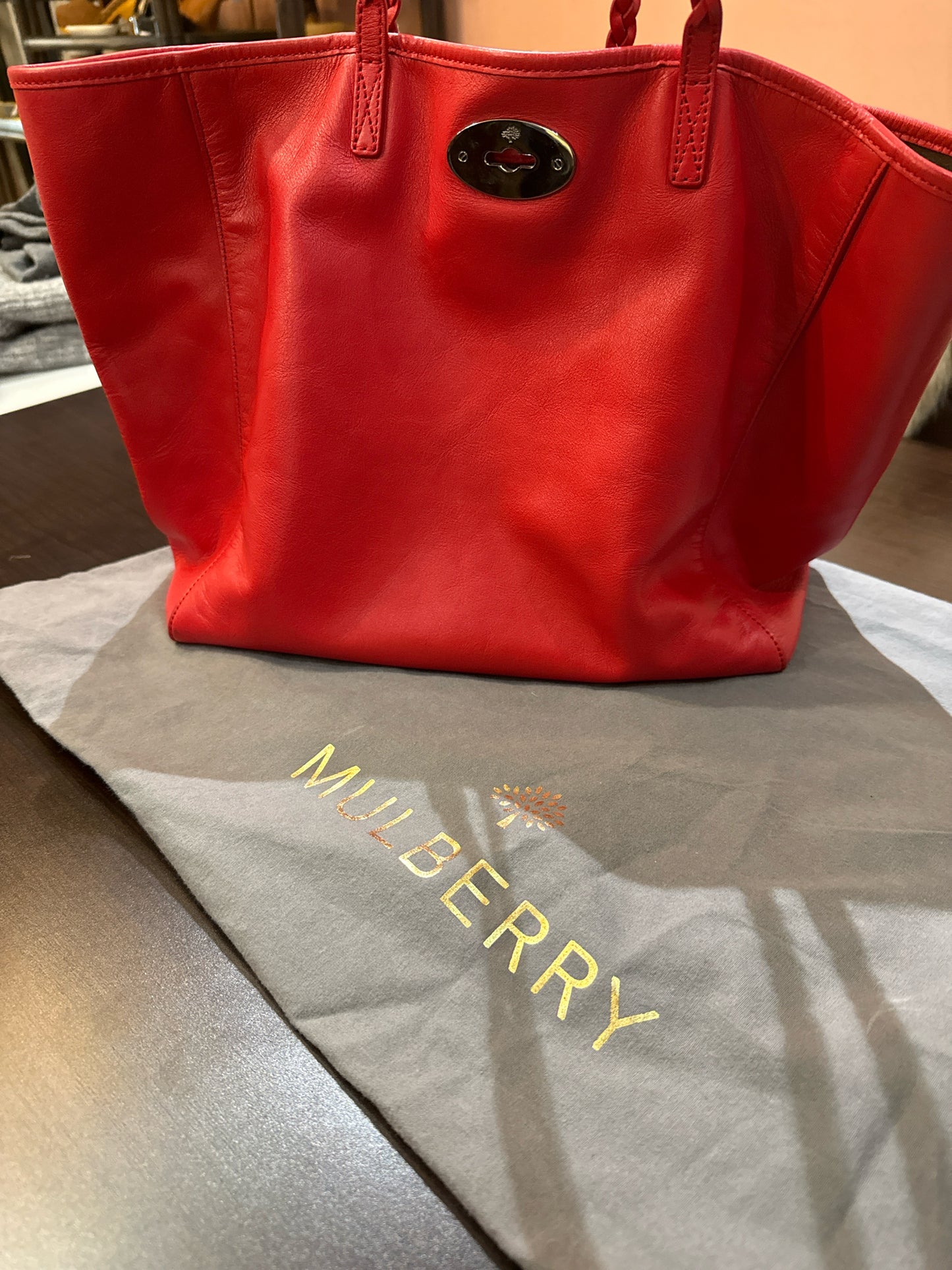 Mulberry Dorset Red Nappa Leather Tote