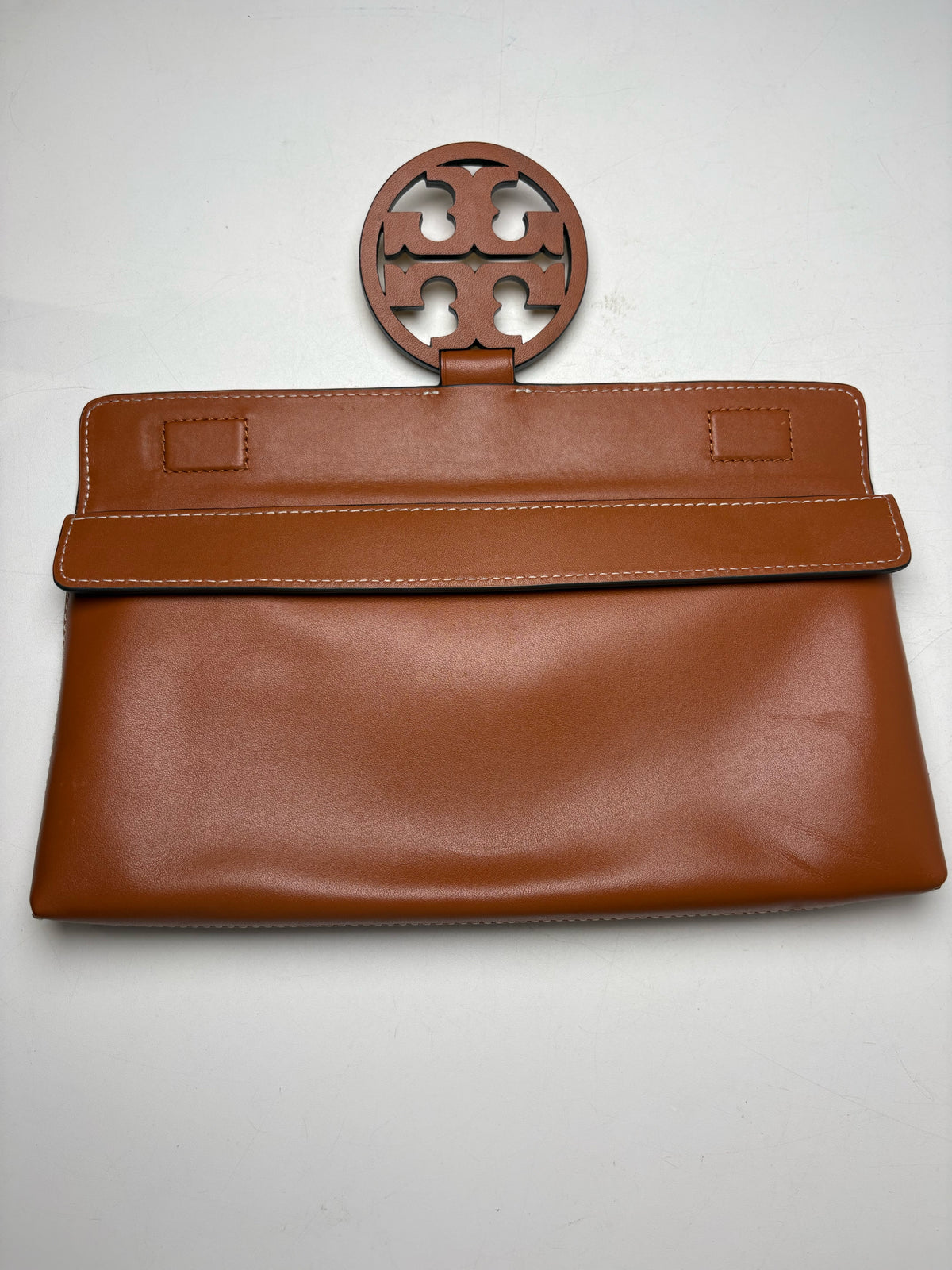 Women's Tory Burch Leather Pre-owned Brown Clutch Purse