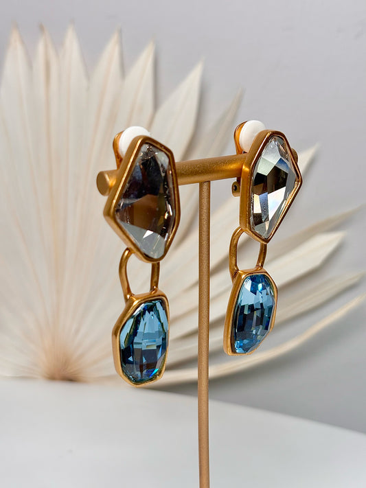 Oscar de la Renta Vintage Crystal Earrings
