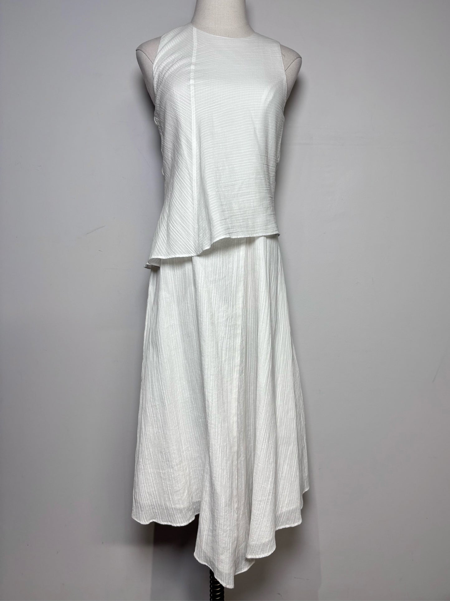 Women Size XS Rag & Bone White Textured Cotton Women's Pre-owned Dress