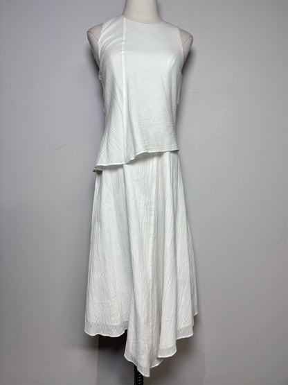 Women Size XS Rag & Bone White Textured Cotton Women's Pre-owned Dress