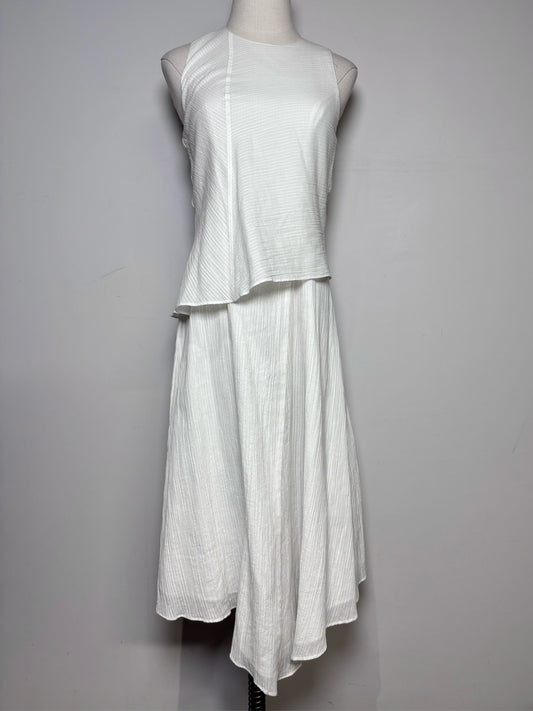 Women Size XS Rag & Bone White Textured Cotton Women's Pre-owned Dress